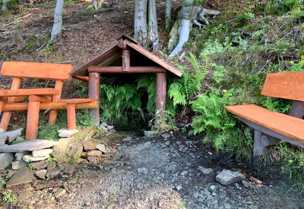 Leniwy koniec aktywnego urlopu.  Czupel z zapory w Tresnej (Beskid Mały).