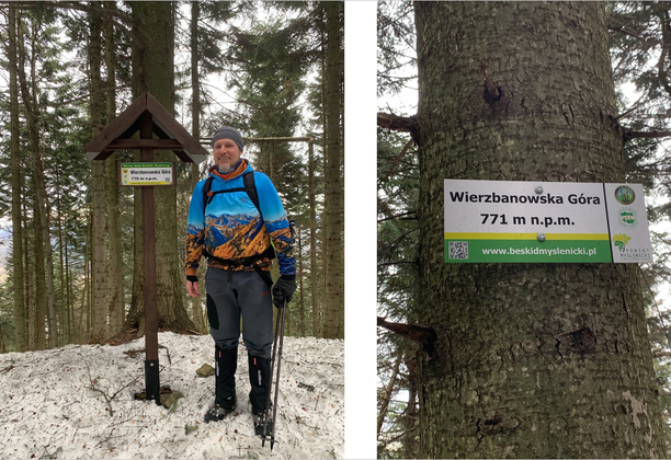 Wojna znakarzy w Beskidach -  Wyspowy kontra Makowski. Wierzbanowska Góra i Pieninki Skrzydlańskie.