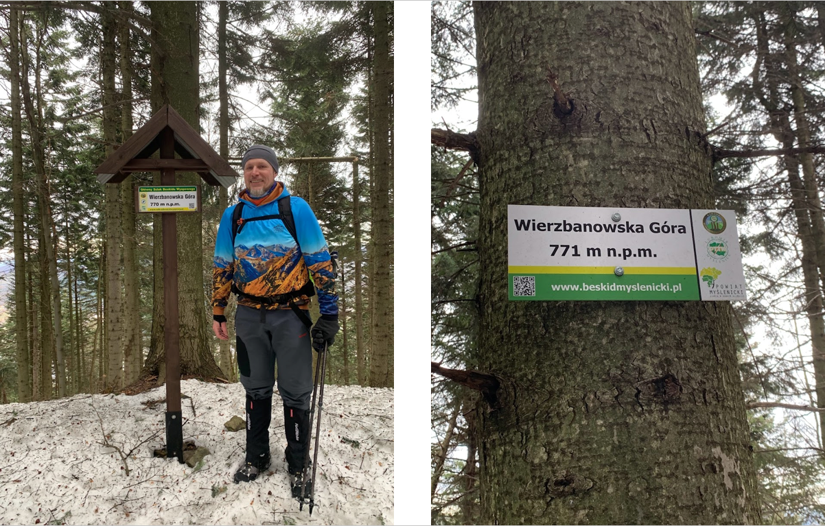 Wojna znakarzy w Beskidach -  Wyspowy kontra Makowski. Wierzbanowska Góra i Pieninki Skrzydlańskie.