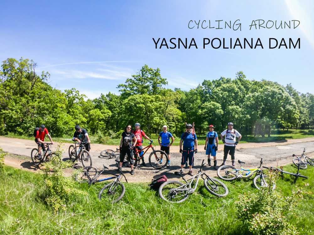 Cycling around Yasna polyana dam