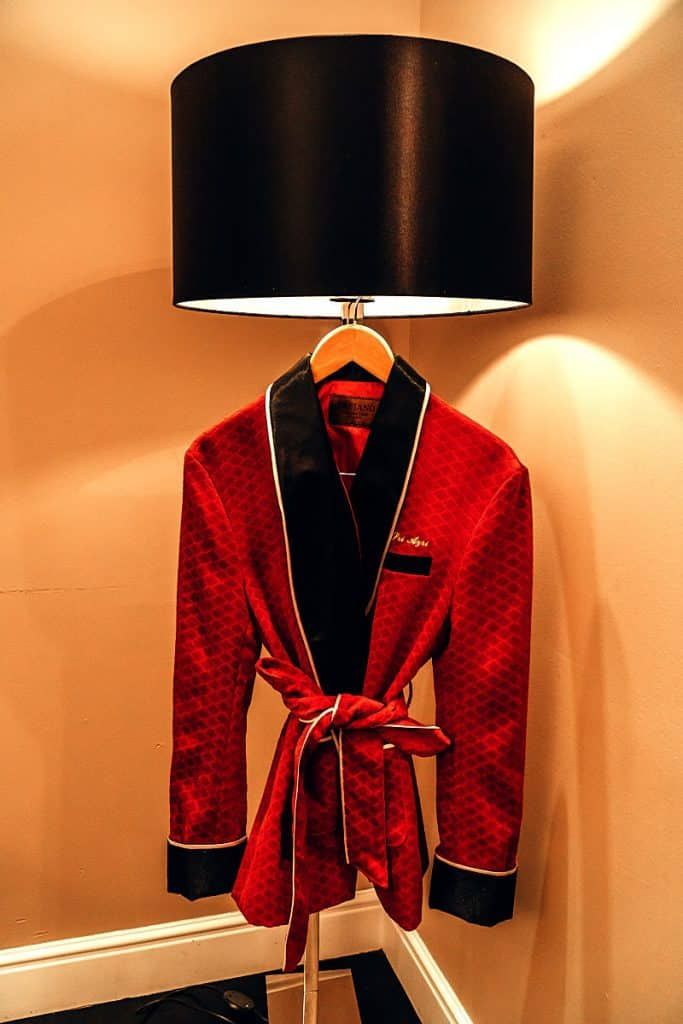 Red smoke jacket