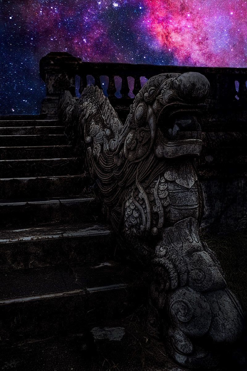 Dragon at night
