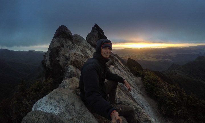 Stormy morning on top of the Pinnacles
