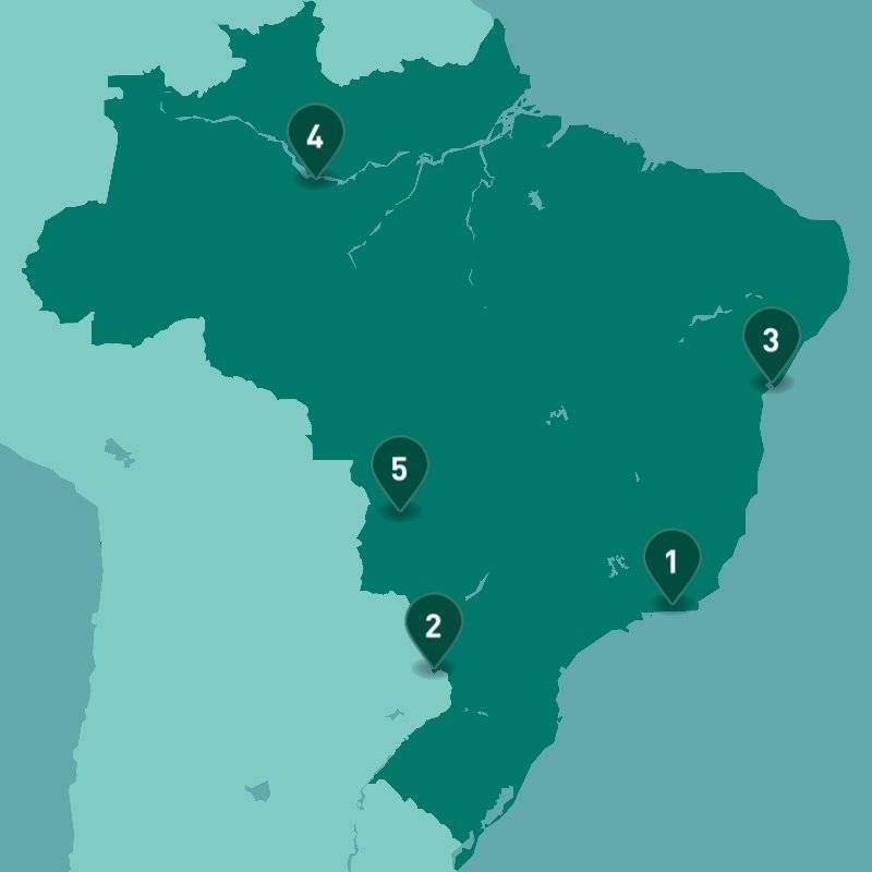 Must-Sees of Brazil map