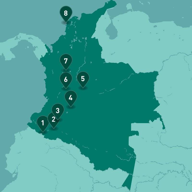 Colombia Highlights map