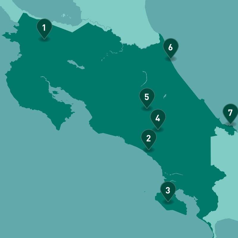 Alternative Costa Rica map