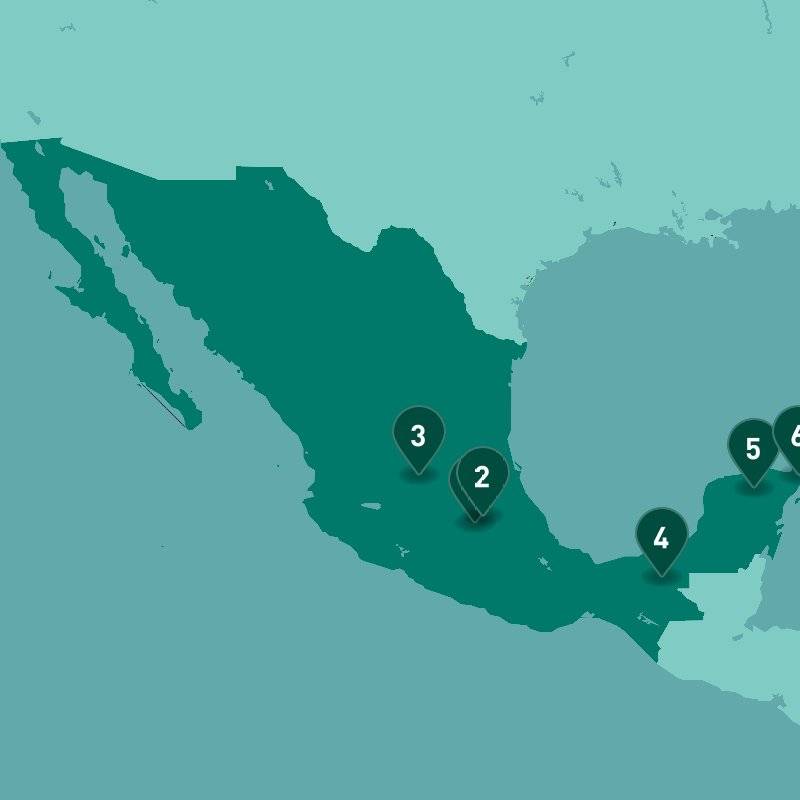 Classic Mexico map
