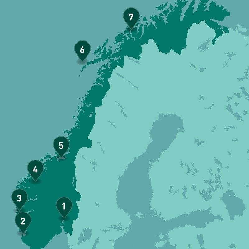 Norwegian Must-Sees map