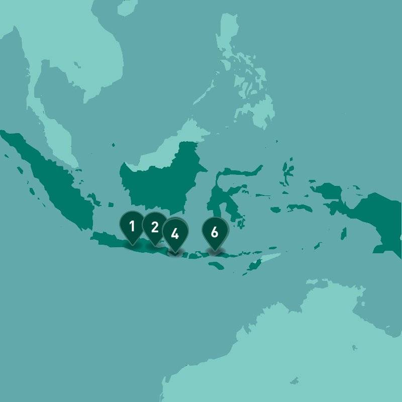 Indonesia Backpacking Adventure map