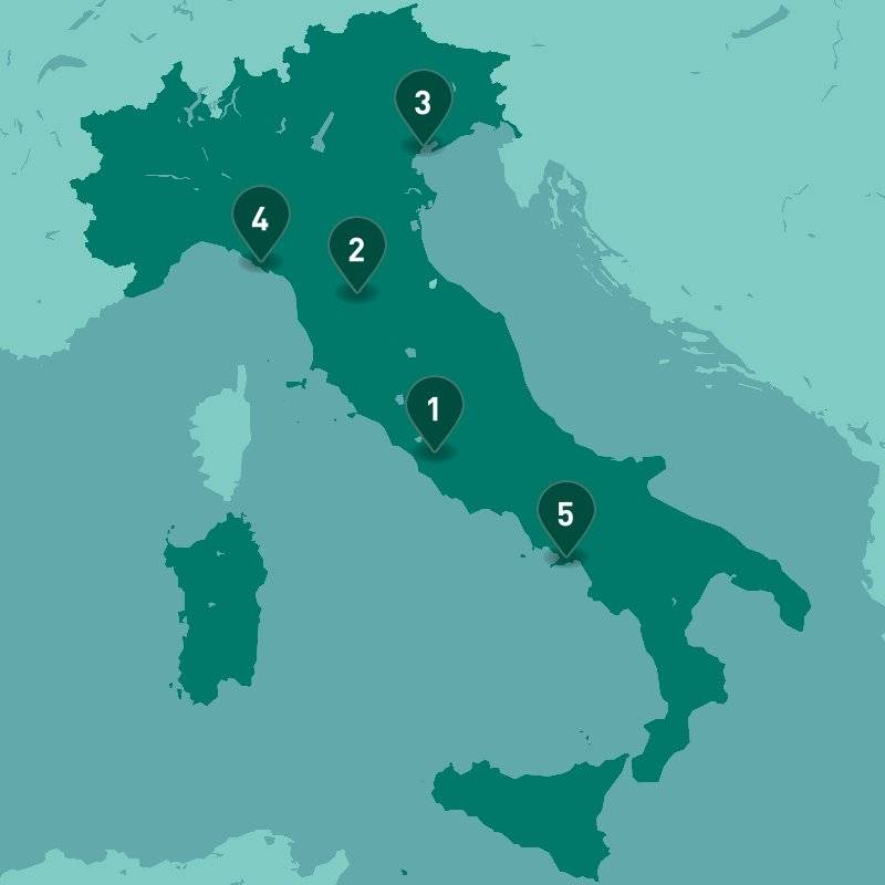 Grand Tour of Italy map