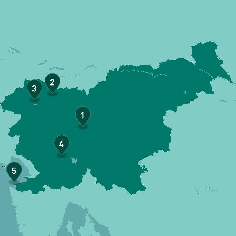 Highlights of Slovenia map