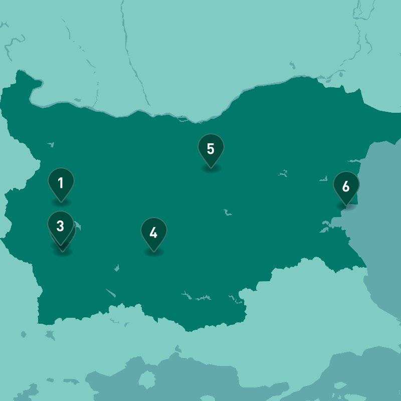 Must-Sees of Bulgaria map