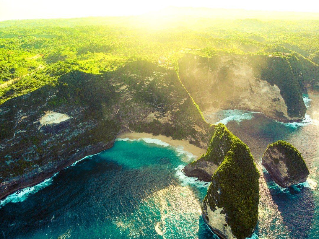 The amazing Kelingking beach and drone shots - Nusa Penida, Indonesia