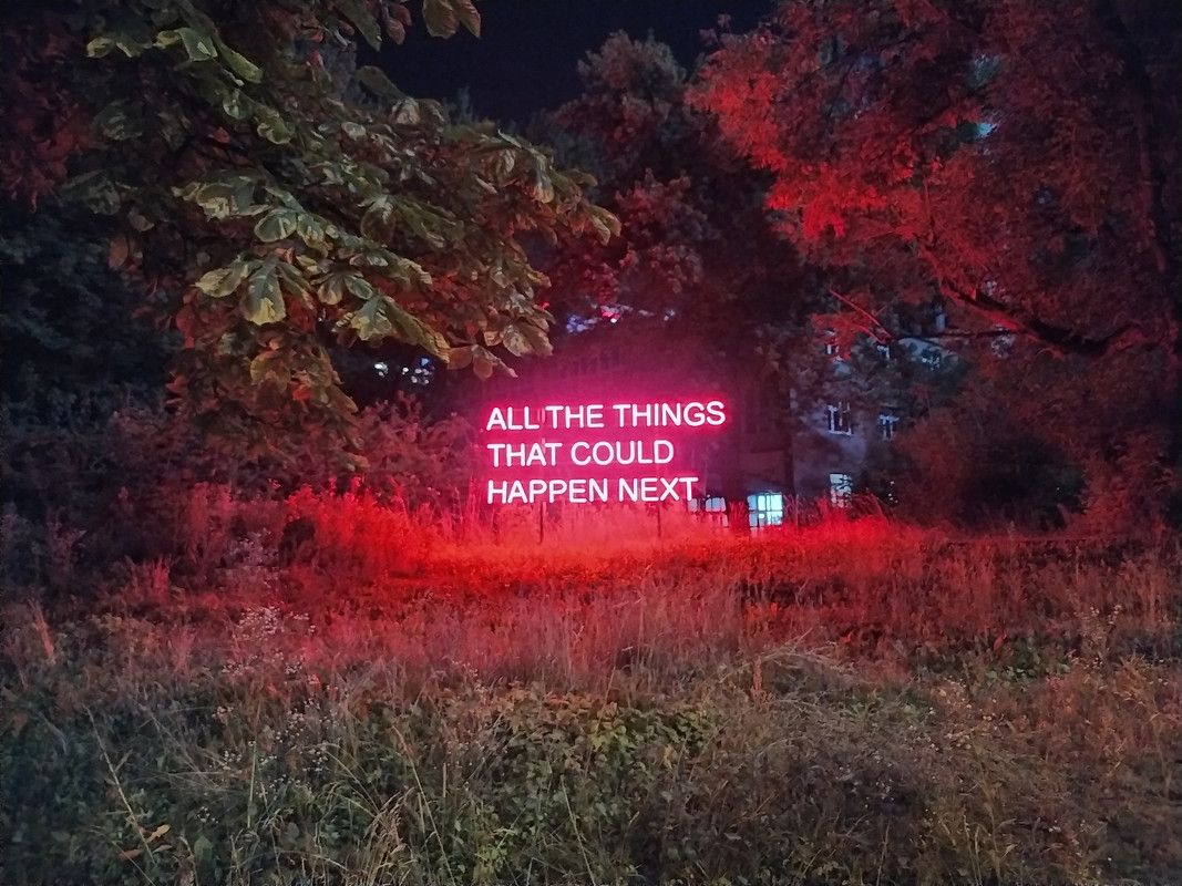 Art installation at cultural center Komuna Warszawa