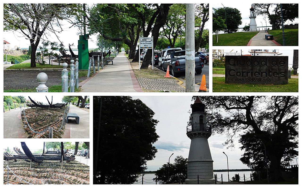 Beautiful view of the Paraná River from the lighthouse on the waterfront promenade (Esp/Eng).