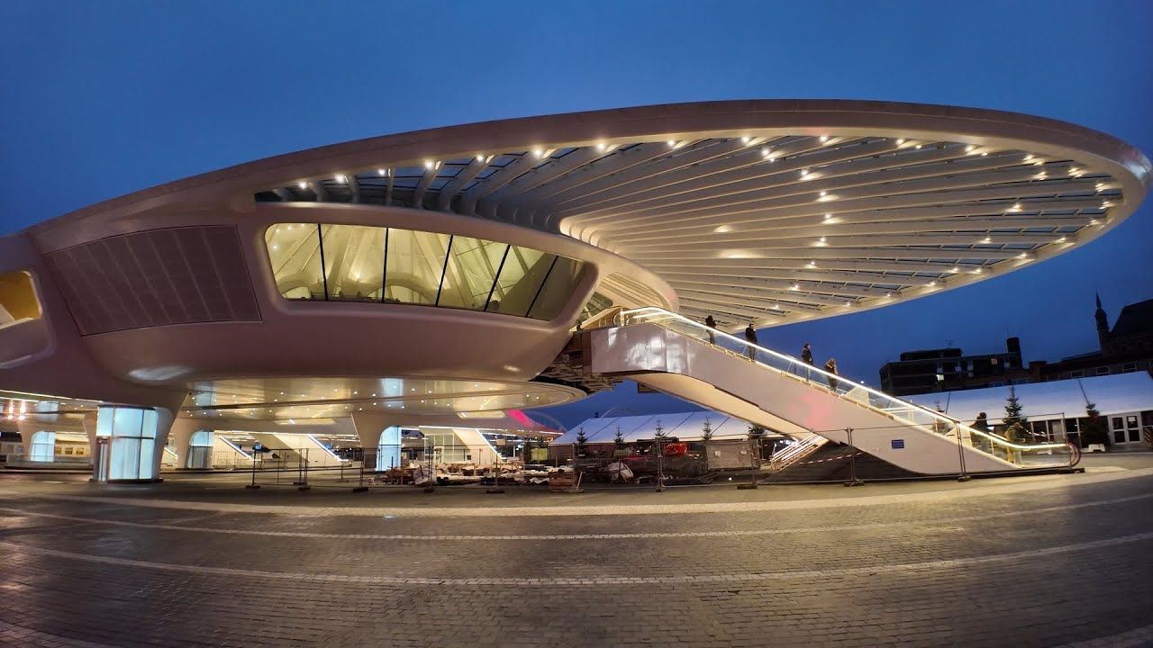 Calatrava’s New Train Station in Mons, Belgium (Gare de Mons) - Filmed December 2024
