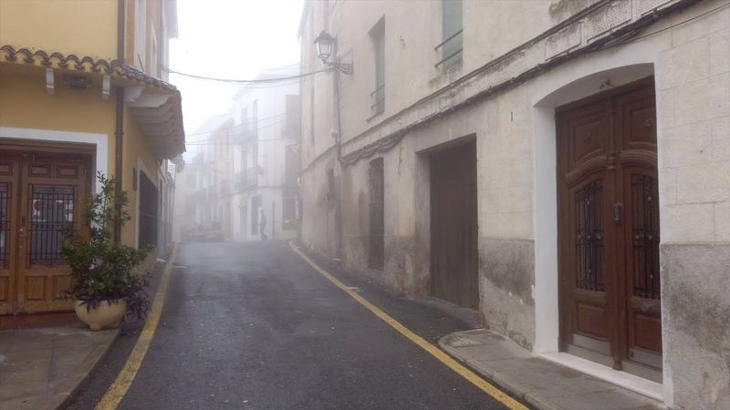 A Foggy Early Morning Walk Through The Mountain Town of Agres - Valencia Community
