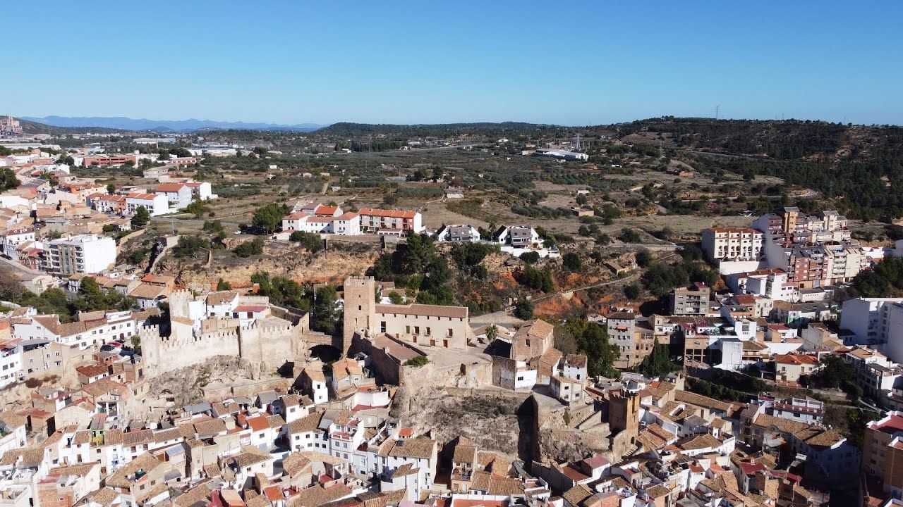 Drone Footage of Buñol and Waterfalls - Near Valencia, Spain