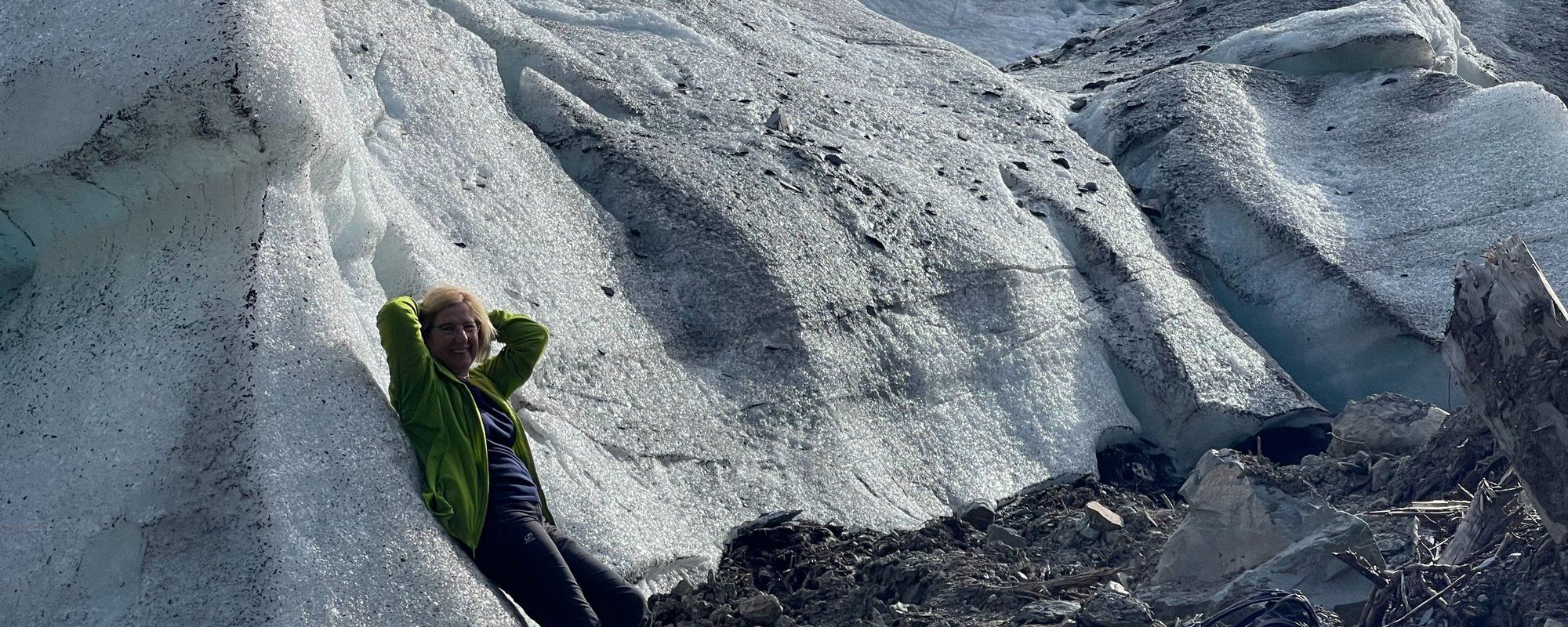 Touching a Glacier: Meares Glacier, Alaska