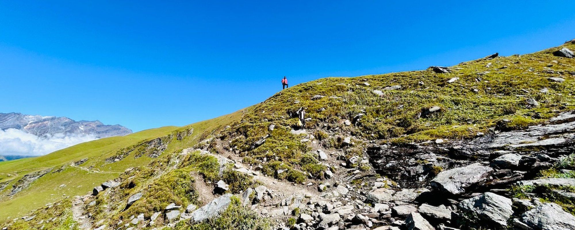 Trek to Bhrigu Lake. A high altitude lake at 4300m elevation.