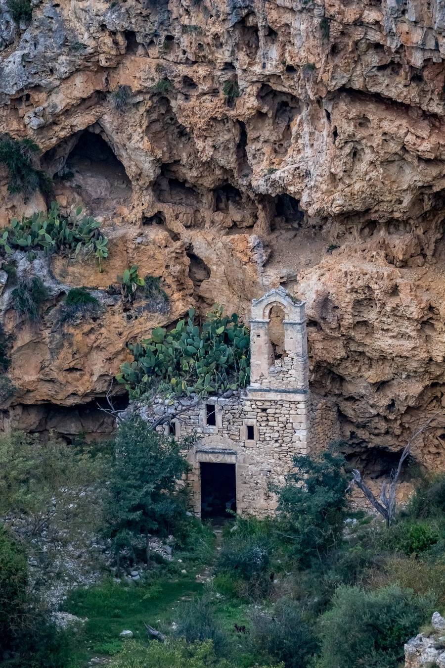 Ruins of old cave church