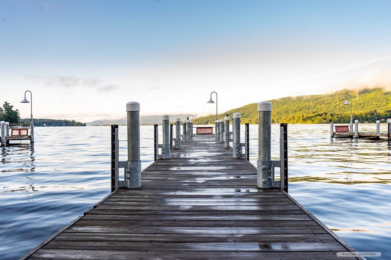 one of the public docks at the Southernmost part of Lake George