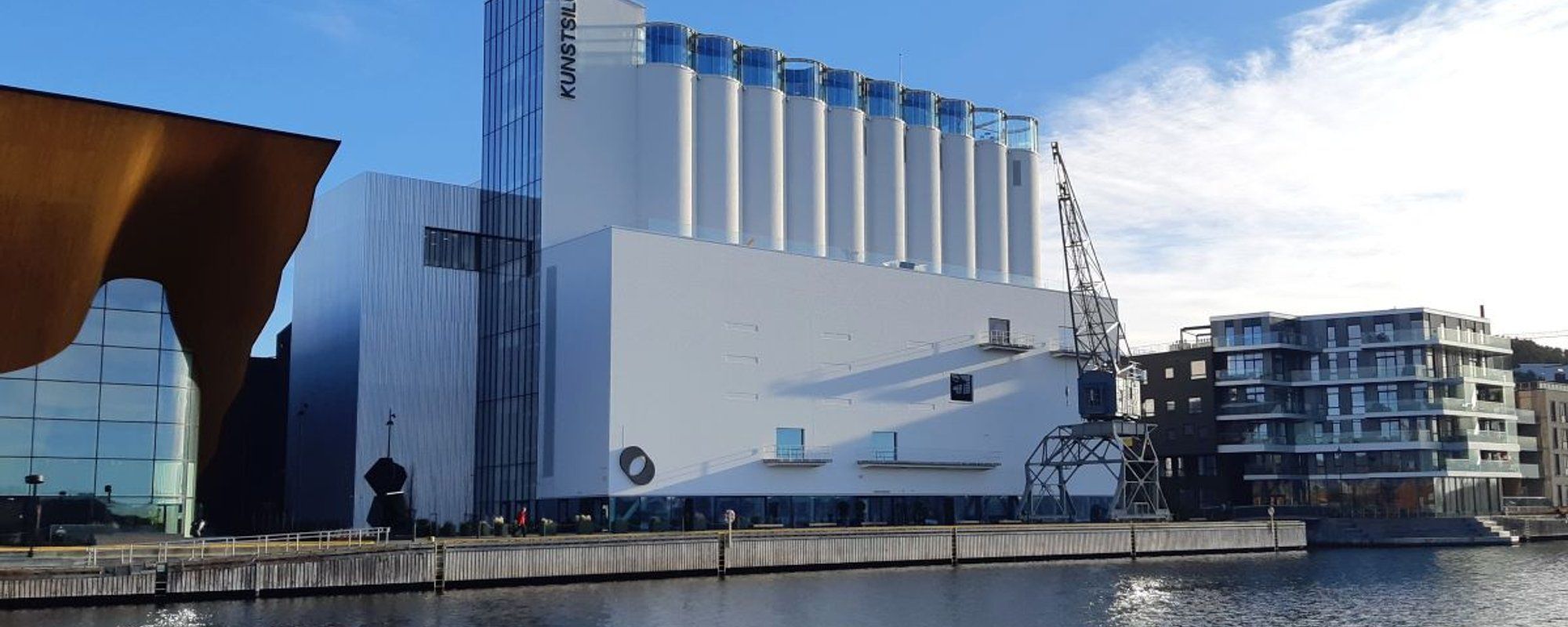 An old grain silo becomes an art gallery, Kristiansand, Norway