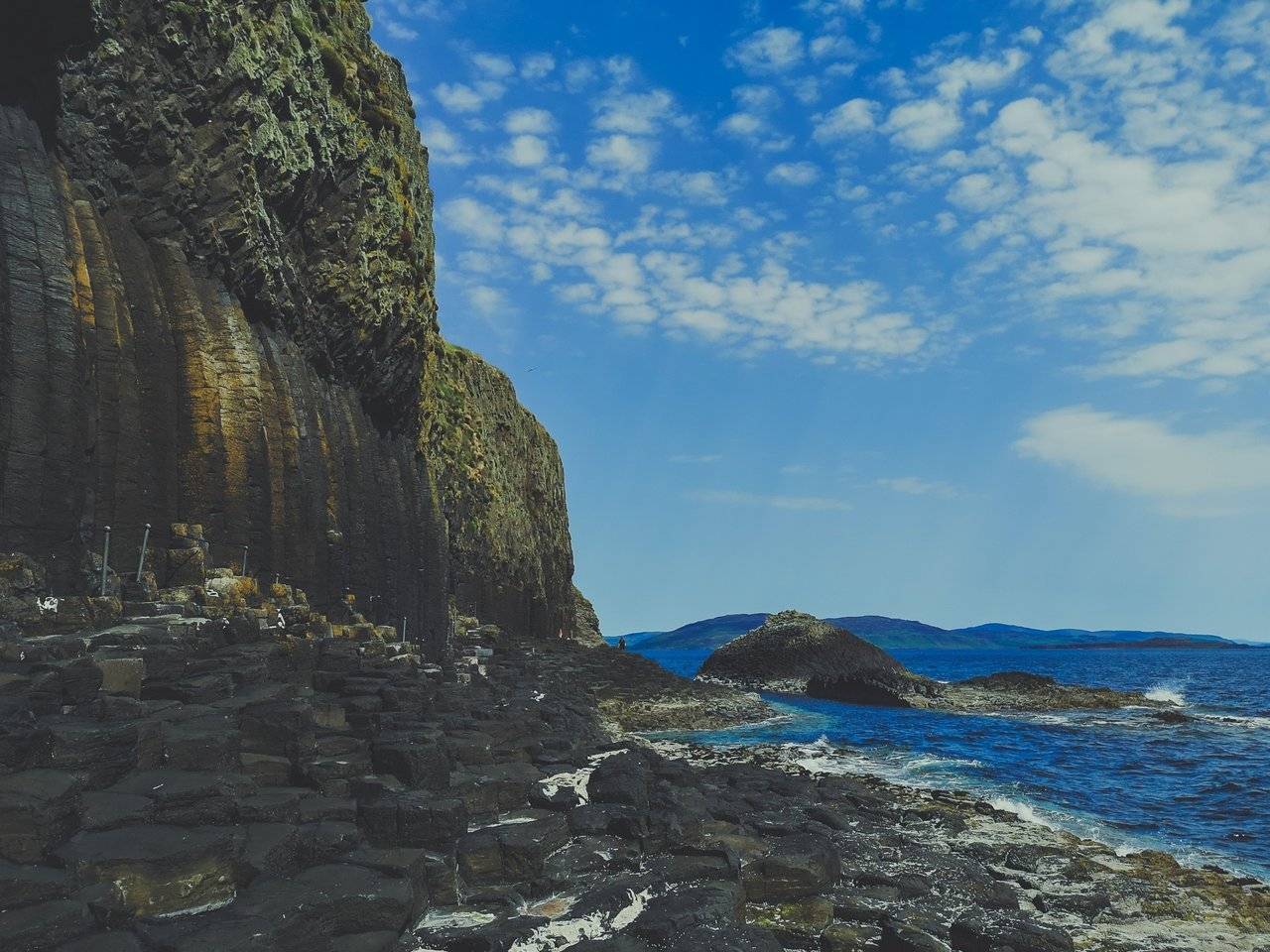 Coast of Staffa island, Hebrides, Scotland