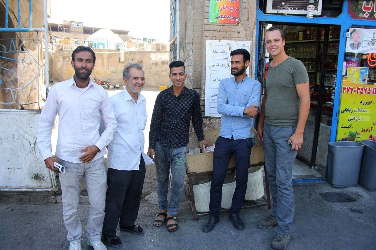 The next day Sayed took us to the nearest market. It was a great chance to meet some locals. We even decided to buy his brother a duck. If I remember right, we paid around 3 USD. I guess it was a tourist price, as locals can get them cheaper. On our way home from Qom Bazaar.