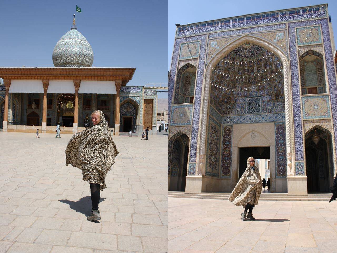 Women dress code in Ali Ibn Hamzeh Holly Shrine in Shiraz, Iran