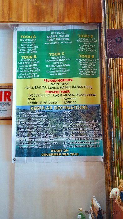 Port Barton Island Hopping Tour Prices/ Rates