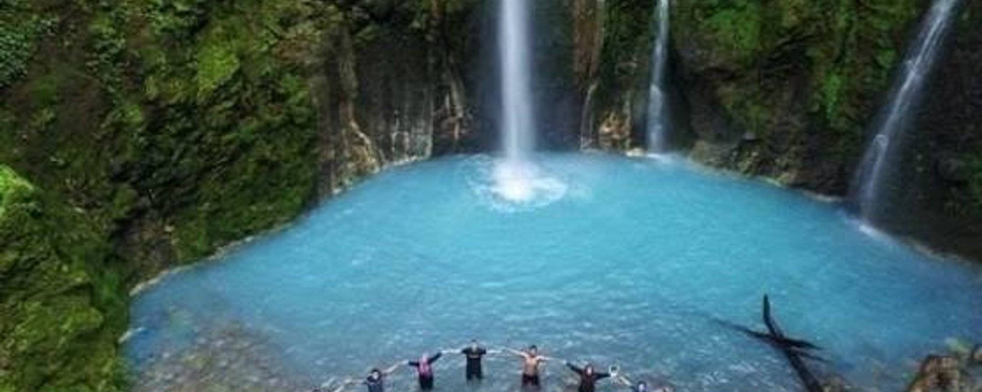 Explore Two Color Waterfall Sibolangit, North Sumatra Indonesia