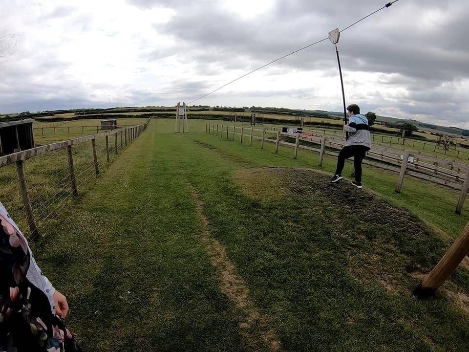 Me on a zip-wire.