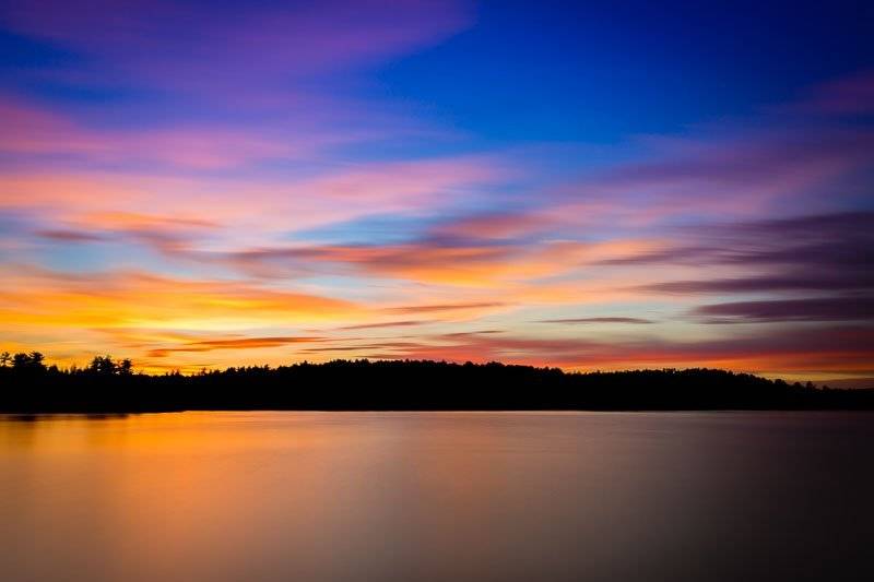 sunset new hampshire lake