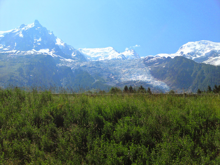 The glacier at Mont Blanc