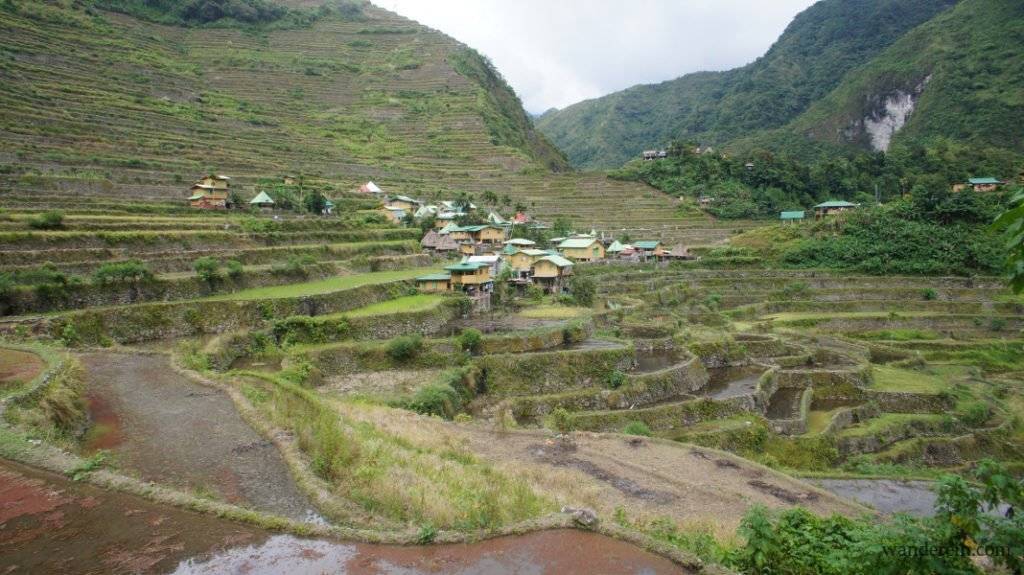 The village in the middle of Batad's rice terraces