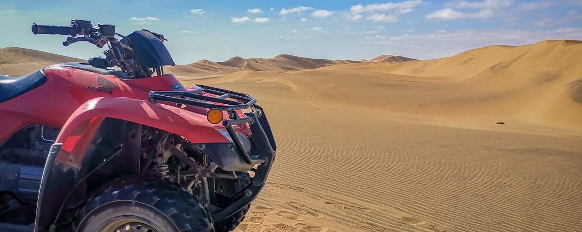 Quad bike riding in the sand dunes of Swakopmund, Namibia - African Adventure