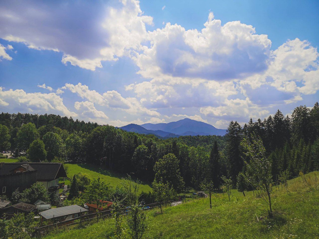 Mariahilfberg is the most popular tourist destination in Gutenstein itself, Schneeberg could be seen from the mountain on a clear day. Photo by Alis Monte [CC BY-SA 4.0], via Connecting the Dots