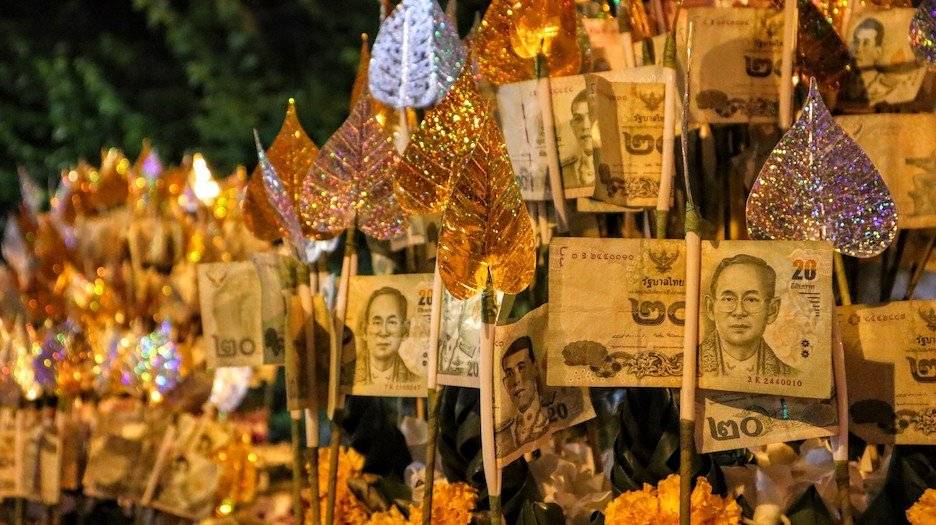 Golden mount on Loy Krathong Day, Bangkok, Thailand