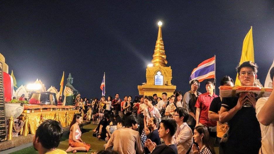 Golden mount on Loy Krathong Day, Bangkok, Thailand