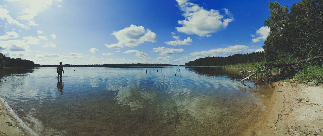   Going for a swim in White Lakajai Lake in Labanoras Regional Park, Lithuania. Photo Alis Monte [CC BY-SA 4.0], via Connecting the Dots