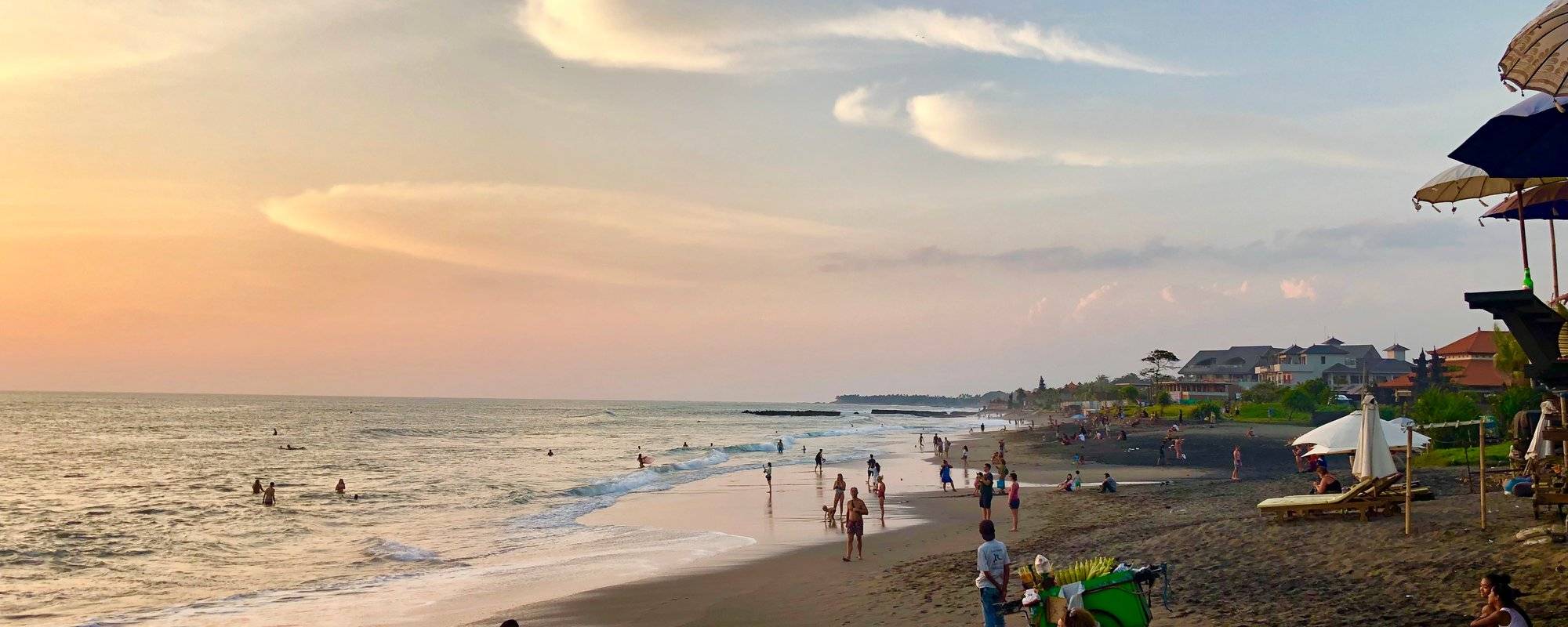 Bali - Surfers and Sunset at Pantai Batu Bolong