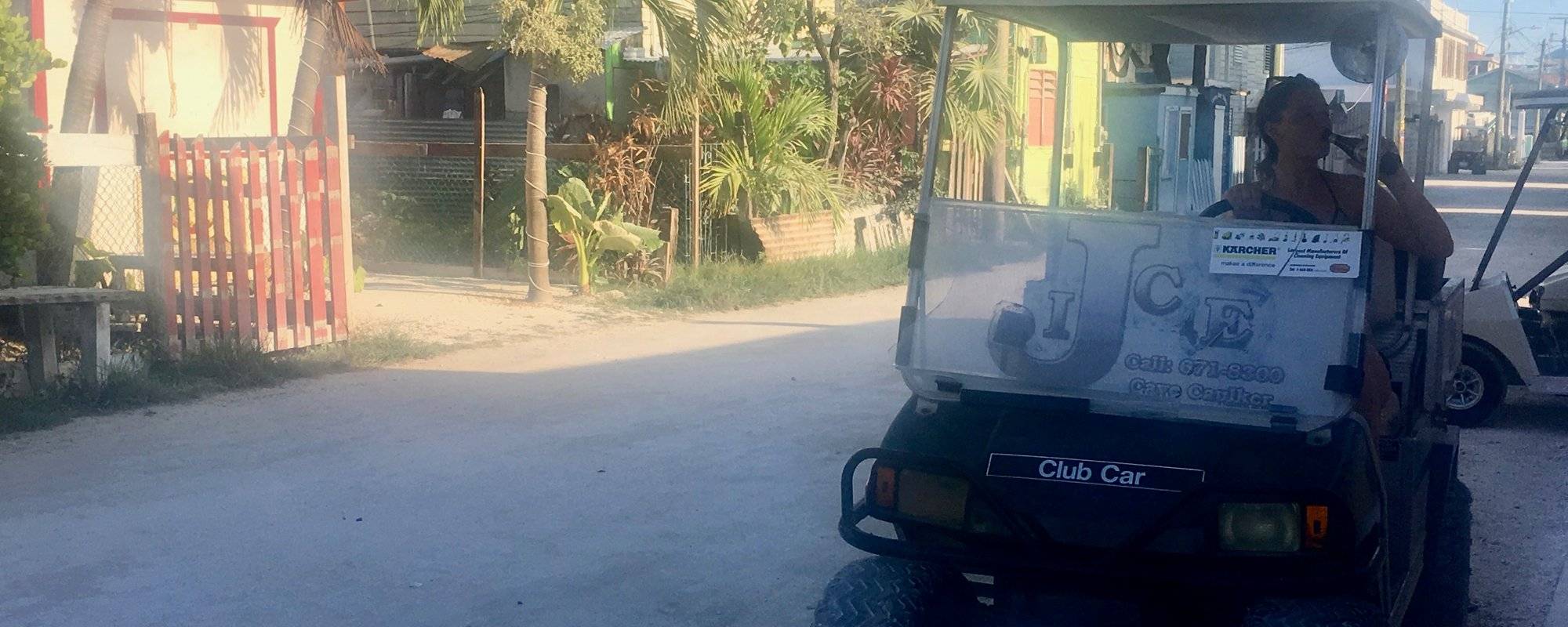 Belize Part 1 -  Discovering the beautiful Caribbean Island of Caye Caulker in a Golf Cart  (Fotos + Videos)