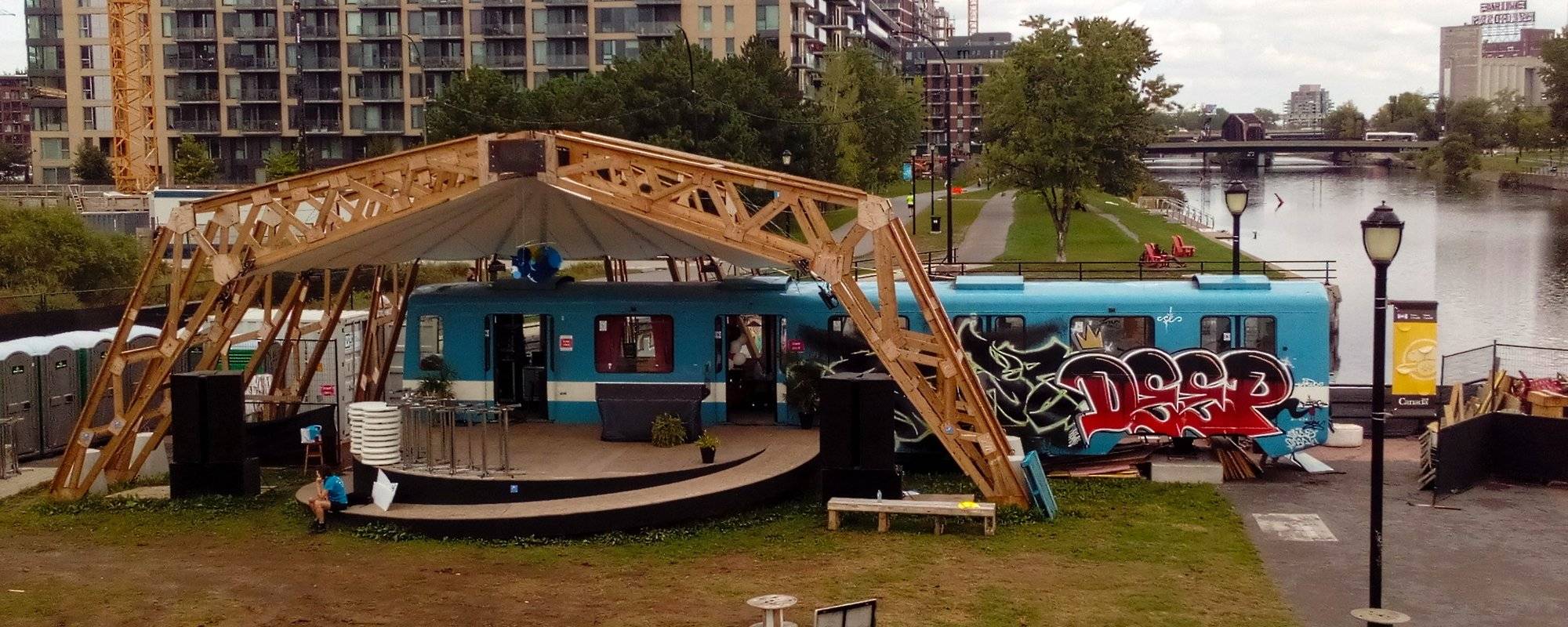 F-MR Station - best hang out spot along the Lachine Canal