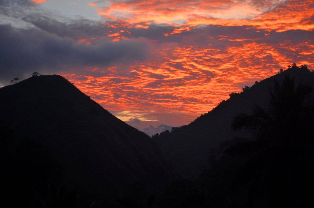 A reddish Sadanga sunrise