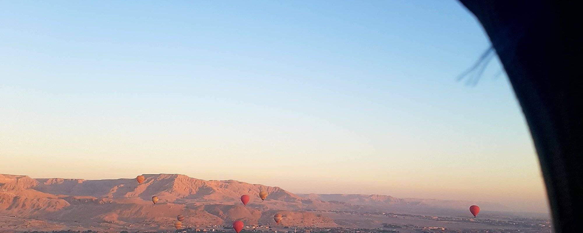 Hot air ballooning over Luxor, Egypt