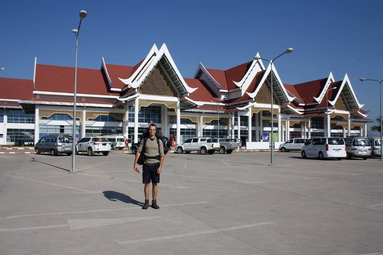 Luang Prabang International Airport is located 4 kilometers from the center of Luang Prabang in northern Laos.