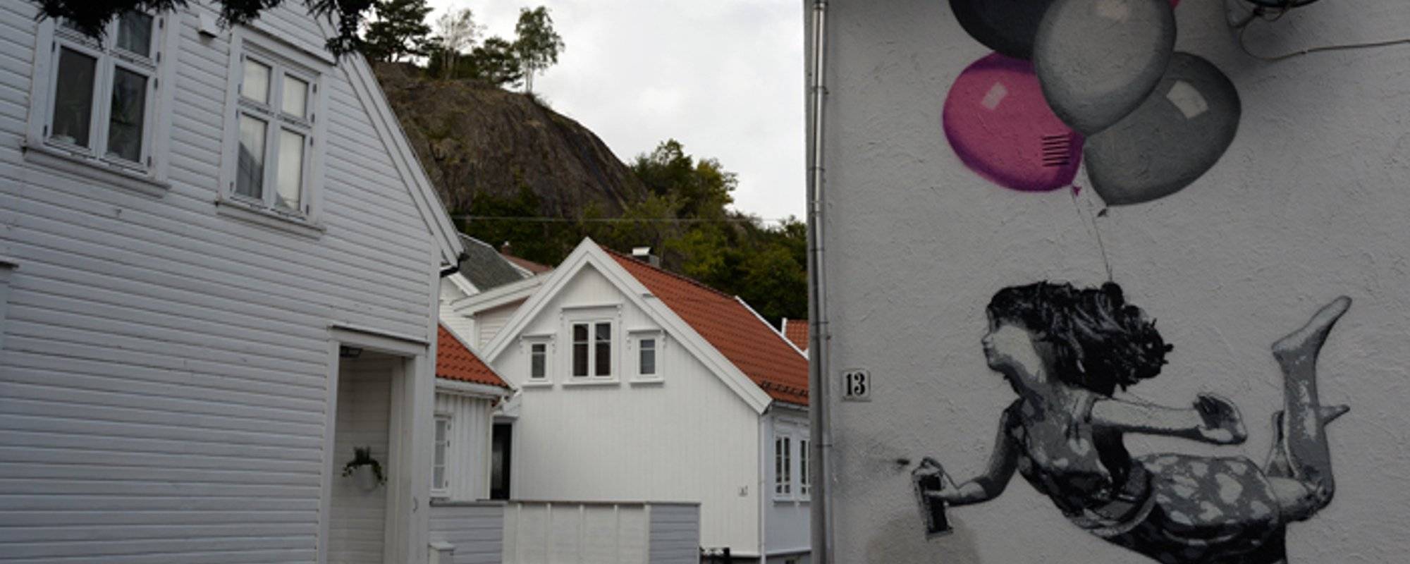 STREET ART #35 – Graffiti in the historical old town of Flekkefjord, Norway