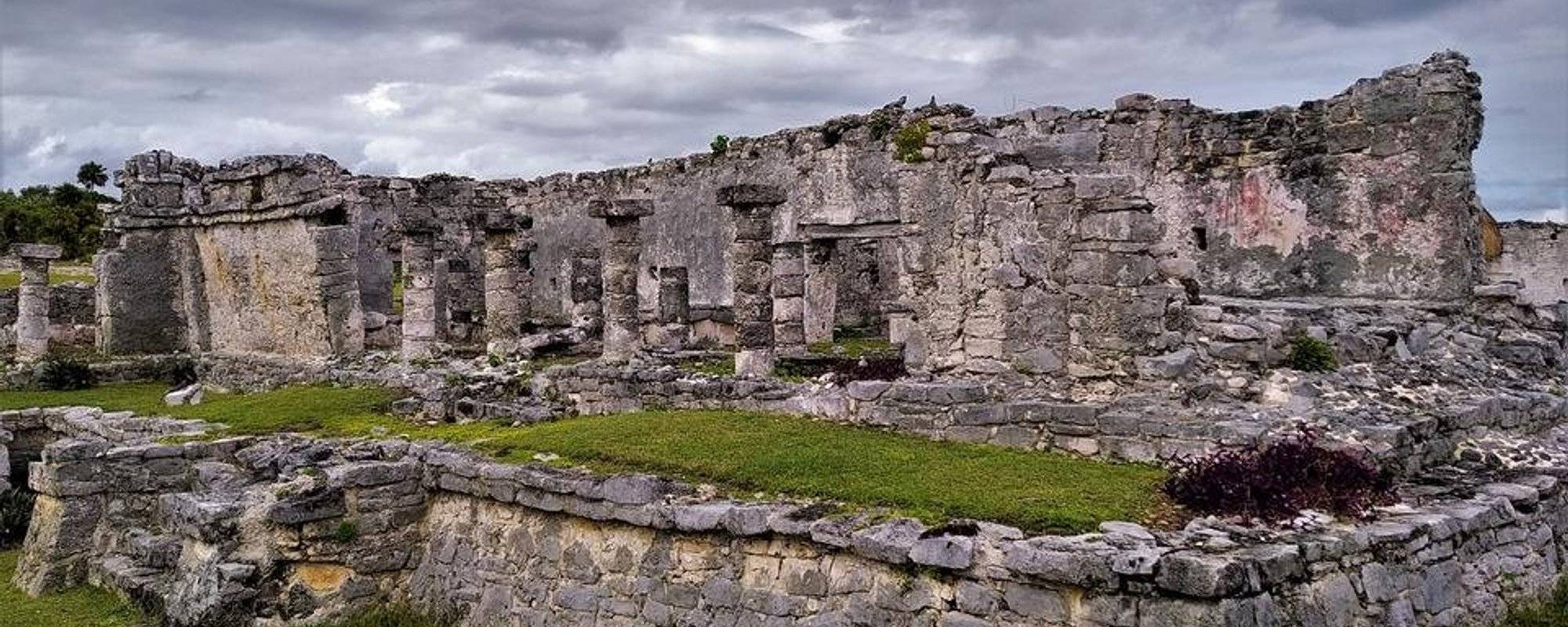 Mysterious Yucatan: Tulum Ruins covered with clouds