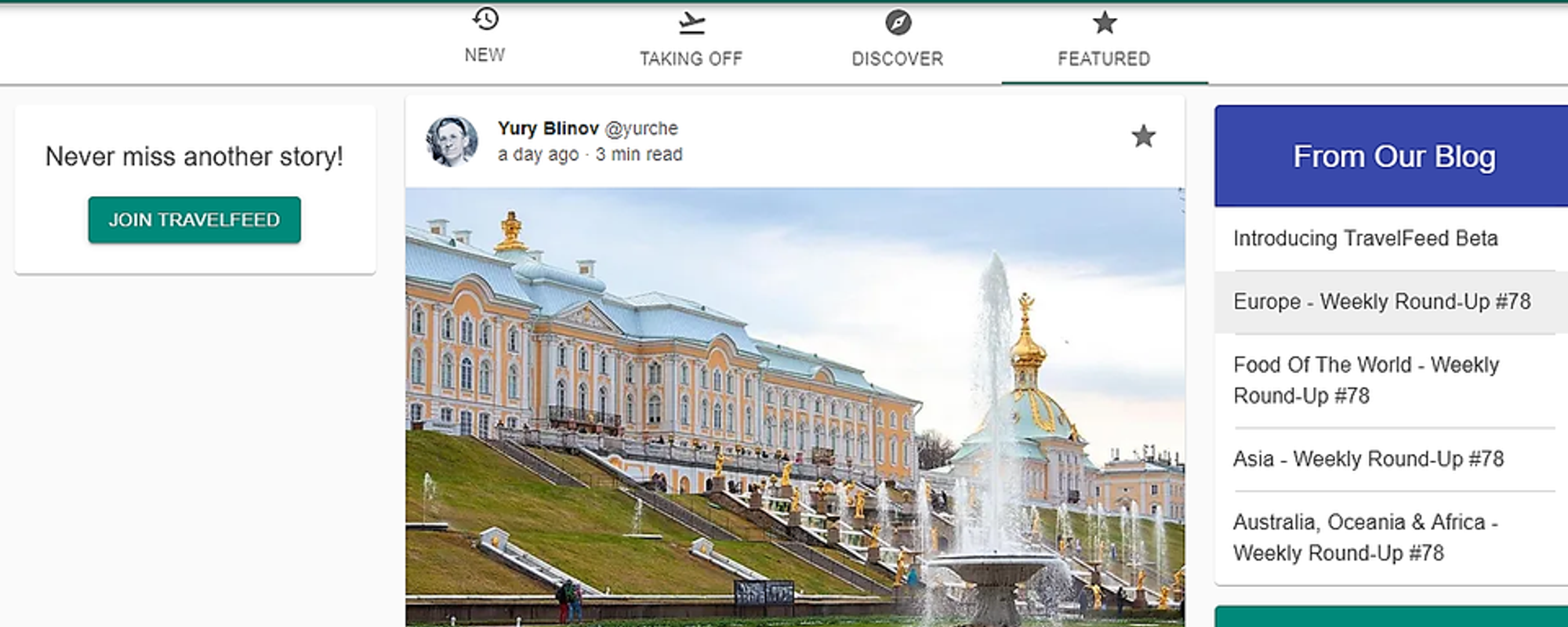 Great news for travelers: TravelFeed launched their own (awesome) platform